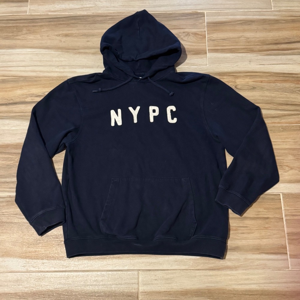 Gap x New York Pioneer Club NYPC Navy Blue Hoodie Sweatshirt Mens Large